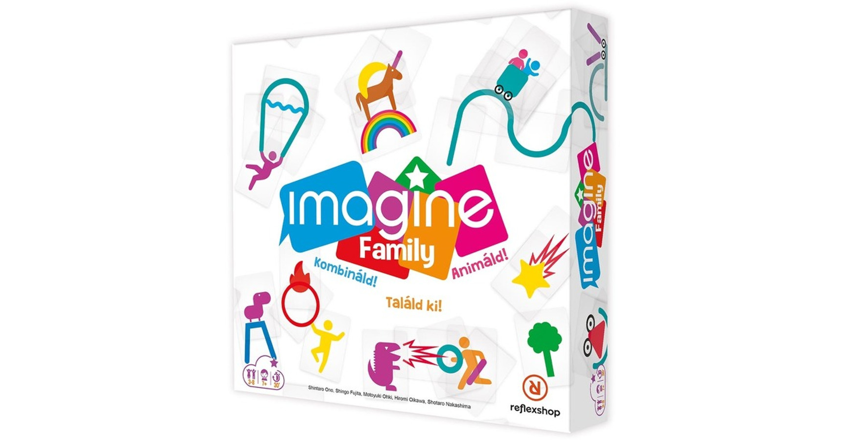 Ghenos Games GHE182 Imagine Family – Gioco Di Carte Trasparenti, Creatività, 3-8 Giocatori, 8+