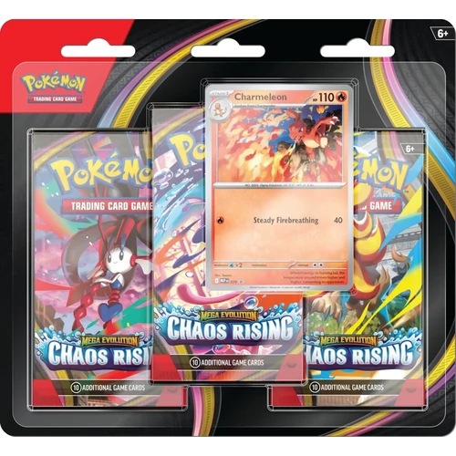 Pokemon - Mega Evolution - Chaos Rising - 3-pack blister